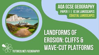 Landforms of Erosion Cliffs and Wavecut Platforms  AQA GCSE Geography Coastal Landscapes 6 [upl. by Elacim]