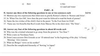 2nd PUC English Model Question paper released by pue board karnataka 202122English Model Paper [upl. by Atekan]