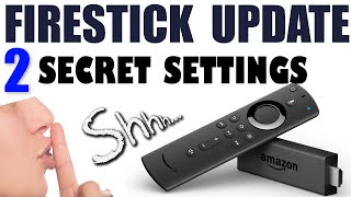 New Firestick Update  Two Secret Firestick Settings Worth Checking Out [upl. by Ecirtam]