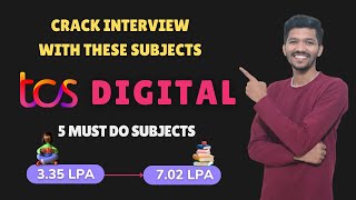 TCS DIGITAL 4 MUST DO Technical subjects  TCS DIGITAL INTERVIEW [upl. by Arther]