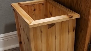 Making a wooden trashcan bathroomdesign bathroom makeover howtomake diyproject [upl. by Jeffrey]