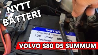 Volvo S80  Batteri [upl. by Nebuer]