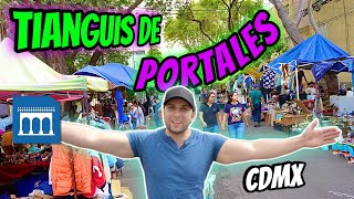 TIANGUIS DE PORTALES Ciudad de México  4K  Antigüedades Reliquias vintage Nostalgia 🥹 [upl. by Alik146]