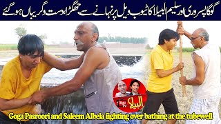 Goga Pasroori and Saleem Albela fighting over bathing at the tubewell Funny Video [upl. by Candis]