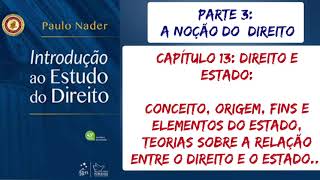 13 DIREITO E ESTADO  2021 Áudio do livro Introdução ao Estudo do Direito  Paulo Nader [upl. by Ihteerp941]