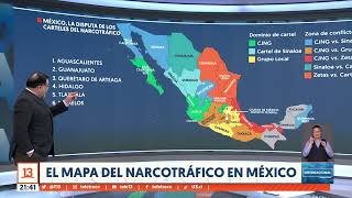 El mapa del narcotráfico en México T13TeExplica [upl. by Elatnahs]