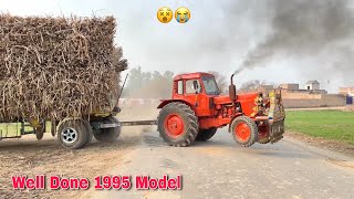 Well Done Belarus MTZ 1991 Model Tractor Power Show Pulled out Sugarcane Trailer [upl. by Kenison743]