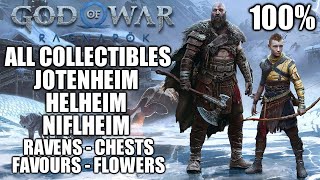 God Of War Ragnarok Jotenheim Helheim amp Niflmheim All Collectibles Guide  100 Platinum [upl. by Ahsonek]