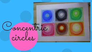 Concentric circles Kandinsky inspired art lesson for kids [upl. by Nevanod]