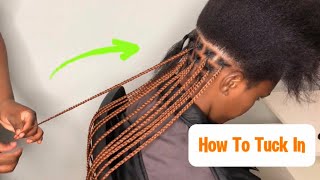 How To Tuck Hair Colored Braids [upl. by Okimuk]