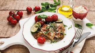 Florentijnse kalfsschnitzel met gepofte tomaten en courgette [upl. by Meaghan]