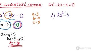 Neúplné kvadratické rovnice a jak je šikovně spočítat [upl. by Mayne]