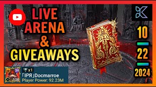 Raid Shadow Legends  Live Arena  TOP 1  IPR DocMarroe  GIVEAWAYS [upl. by Malissia]