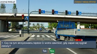 Czy na tym skrzyżowaniu będzie Ci wolno zawrócić gdy zapali się sygnał zielony [upl. by Novehc]