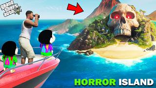 Shinchan And Franklin Visit The HORROR Island In GTA 5 [upl. by Yenffad]