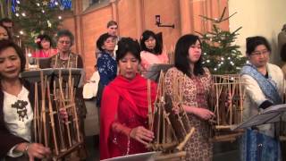 Angklung MKIF  Silent Night  Malam Kudus XMAS2013Part 3 [upl. by Etram]