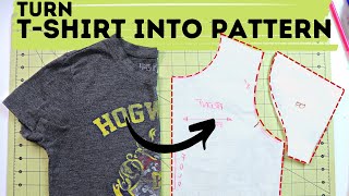 HOW TO turn your tshirt into pattern Detailed tutorial How to make a t shirt [upl. by Otiragram]