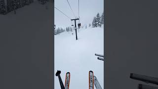 Ski lift jump skiing [upl. by Ecaroh]