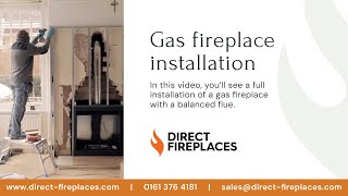 Gas Fireplace Installation balanced flue [upl. by Papotto363]