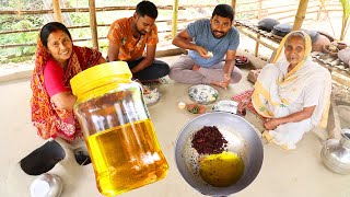 Homemade Ghee Making  how to make pure cow ghee in village style by our Grandmother and my mother [upl. by Innek321]