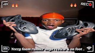 Addias Yeezy foam runner onyx 2024 review amp on foot [upl. by Akahs]