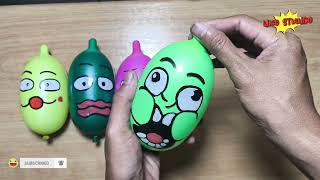 Making Slime with Funny Balloons  Satisfying Slime video [upl. by Ycnej832]