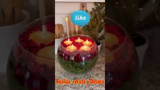 🎅 Cómo Hacer un Centro de Mesa Navideño 🎄 Velas Flotantes Paso a Paso [upl. by Oscar117]