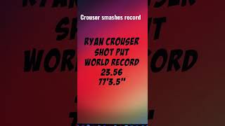 Crouser Shot Put World Record 2356 77’35” [upl. by Attenna595]