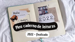 TOUR PELO MEU CADERNO DE LEITURAS 2022  Reading Journal [upl. by Evetta]