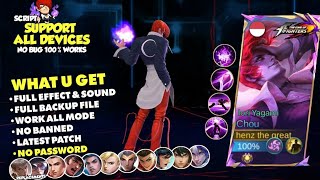 Script Skin Chou KOF  Iori Yagami No Password Terbaru Full Effect amp Voice  New Update [upl. by Nonnac625]