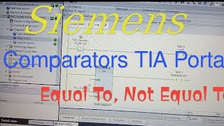 Comparators TIA Portal  Equal Not Equal Greater Less Than InRange OutRange OK NotOk Siemens [upl. by Ali]