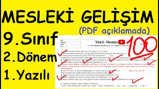 Mesleki Gelişim 9 Sınıf 2 Dönem 1 Yazılı Soruları PDF açıklamada Mesleki Gelişim Atölyesi [upl. by Gewirtz941]