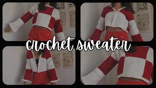 easy crochet sweatercardigan   crochet with me [upl. by Edyaw]