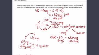 Calculations amp Compounding  Aliquot Method [upl. by Akimrej]