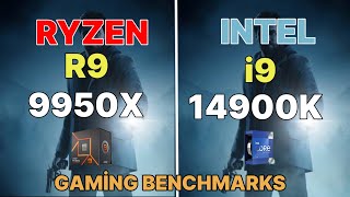 R9 9950X VS I9 14900K VS R9 7950X GAMING SYNTHETIC TEST AMD RYZEN 9950X NEW ZEN5 CPU  RTX 4090 [upl. by Lussier237]