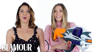 Elizabeth Olsen and Aubrey Plaza Review Kids Toys  Glamour [upl. by Gilberte]