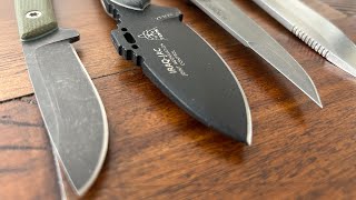 THE BEST EDC FIXED BLADES OL TROUT TOPS BENCHMADE ESEE TERAVA J KABAR BECKER [upl. by Silden]