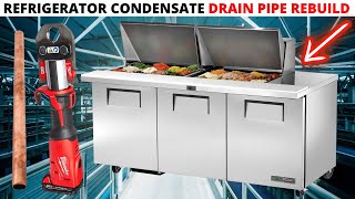 HVACR Commercial Prep Table Refrigerator Not Draining Properly Refrigerator Drain Pipe Rebuild [upl. by Arabelle528]