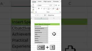 Best Way to Insert Special Characters in Excel  Excel Shorts [upl. by Atsirc]