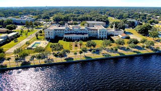 The old Forrest lake hotel in Sanford Florida The Mayfair drone footage [upl. by Anneehs321]