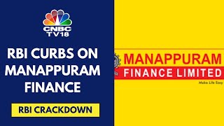 Manappuram Finance Slumps After RBI Curbs On Subsidiary  CNBC TV18 [upl. by Uon]