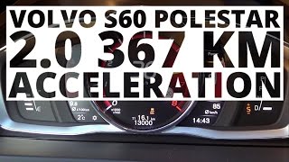 Volvo S60 Polestar 20 T6 367 hp AT  acceleration 0100 kmh [upl. by Lrigybab]