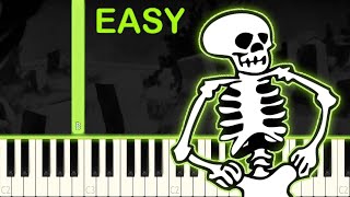 SPOOKY SCARY SKELETONS  EASY Piano Tutorial [upl. by Atnauqahs]