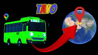 Tayo The Little Bus found on Google Earth  ShortsMaps [upl. by Adaj399]