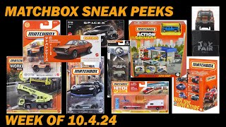 MATCHBOX 2024 SNEAK PEEKS FOR THE WEEK OF 10424 MOVING PARTS BASIC CARS AND COLLECTOR EDITIONS [upl. by Oidgime]