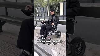 Folding light weight electric wheelchair electricwheelchair wheelchair scooter [upl. by Fidole]