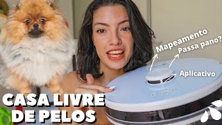 Como eu mantenho minha casa livre de pelos ROBO ASPIRADOR Kabum smart 700 [upl. by Yttisahc]