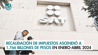 Recaudación de impuestos ascendió a 1766 billones de pesos en eneroabril de 2024 SAT [upl. by Adnarom267]