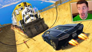 GTA V Online CORRIDA VAI E VOLTA contra um TREM DFÍCIL [upl. by Oynotna340]