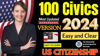 2024 Random 100 Civics Questions and Answers US Citizenship Interview 2024  uscis Easy Answer [upl. by Amilah]